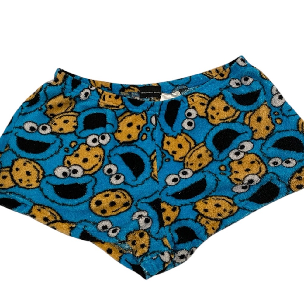 Y2K Fleece Lounge Cookie Monster Shorts
